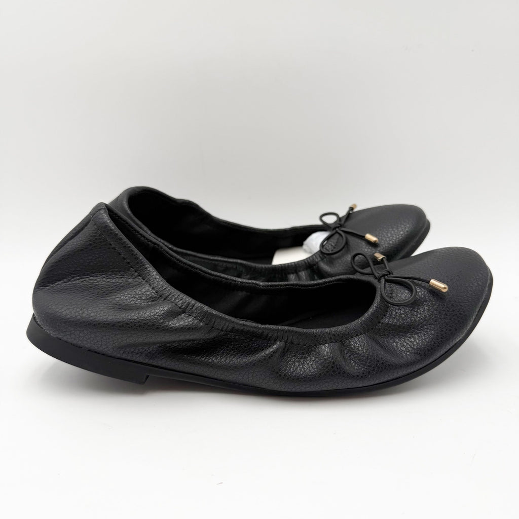 MIA Womens URI Ballet Flats Size 7.5 M Black Leather NWOB