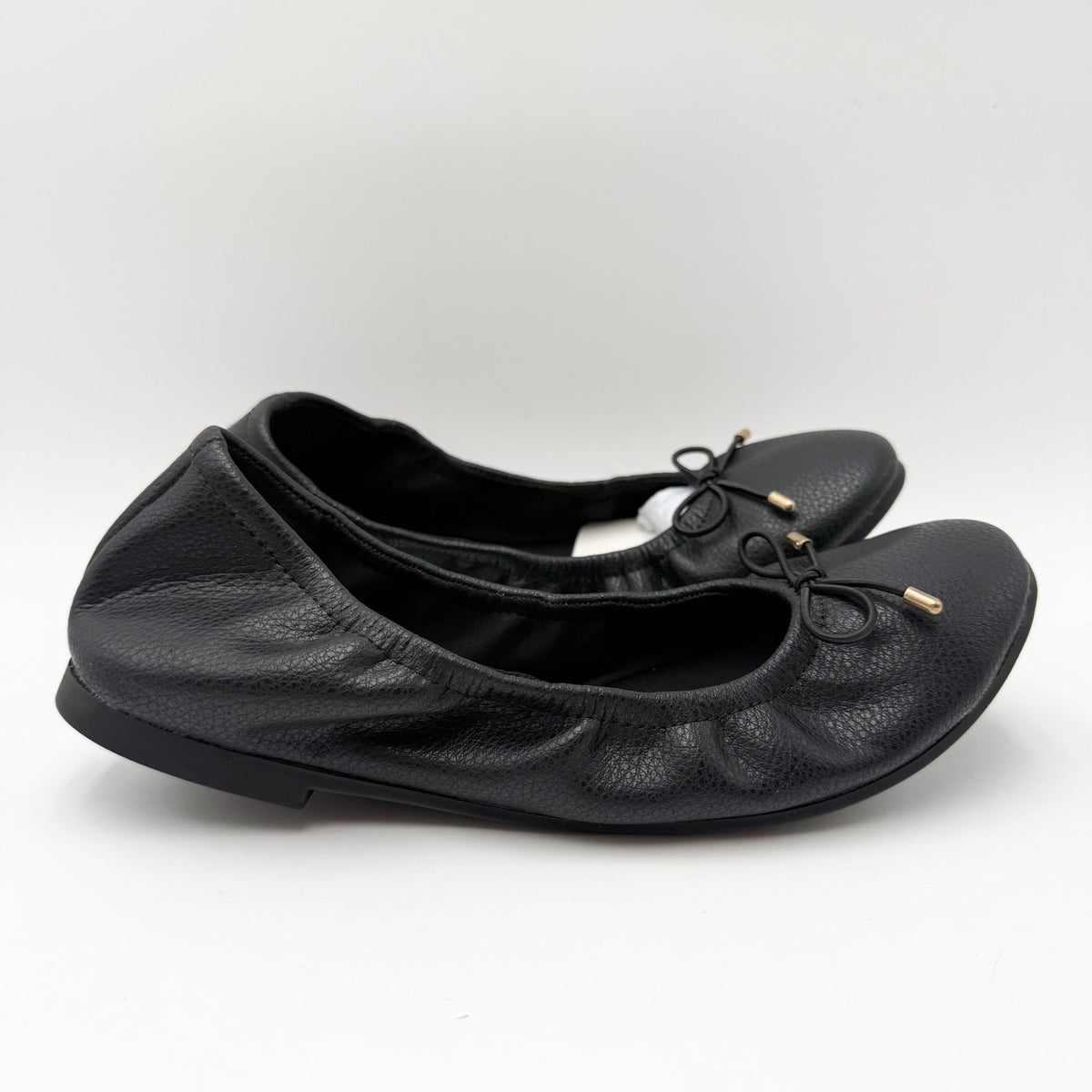 MIA Womens URI Ballet Flats Size 7.5 M Black Leather NWOB