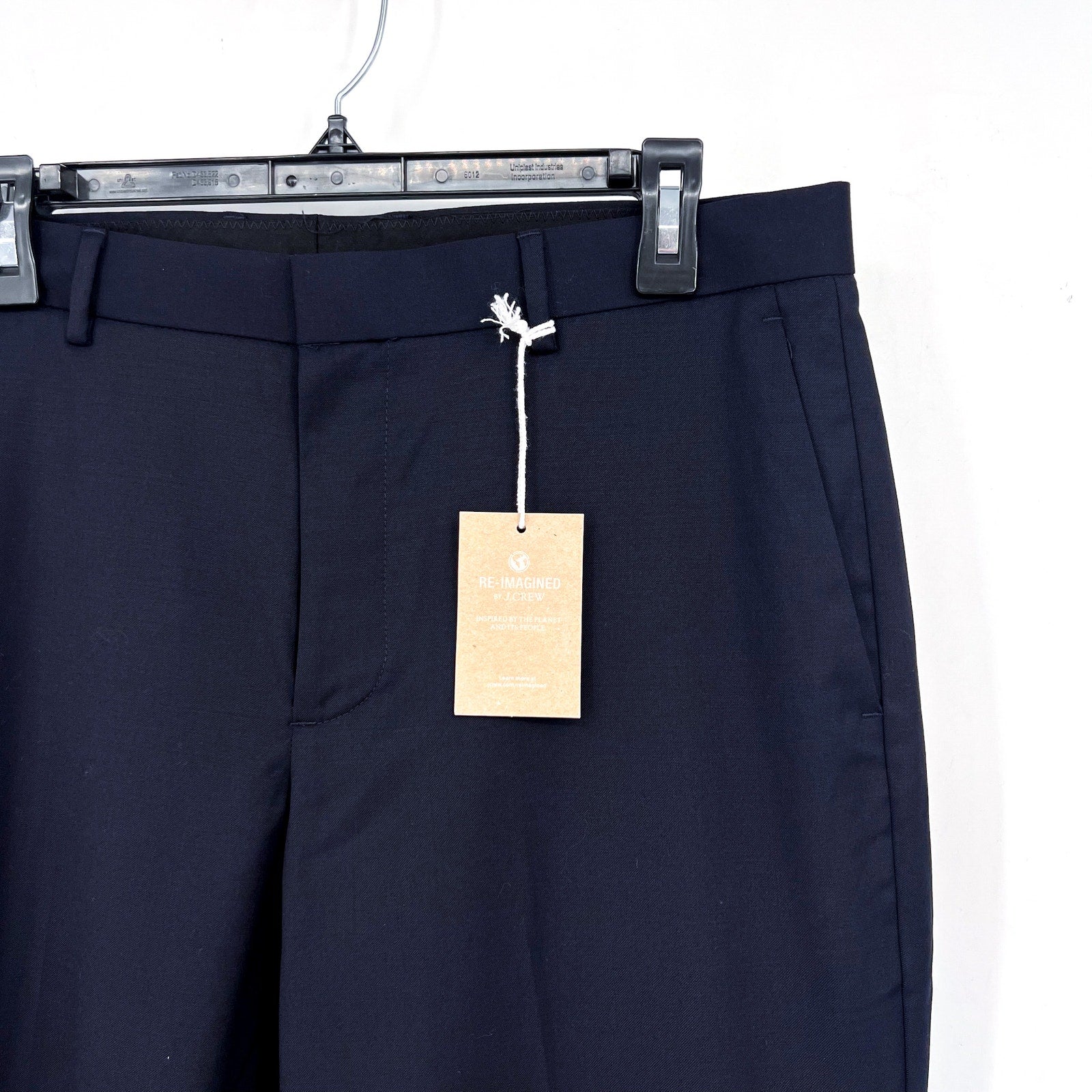 J.CREW Men's Bowery Slim-fit Pants 34x30 Cadet Navy Blue Wool Blend J6061 NWT