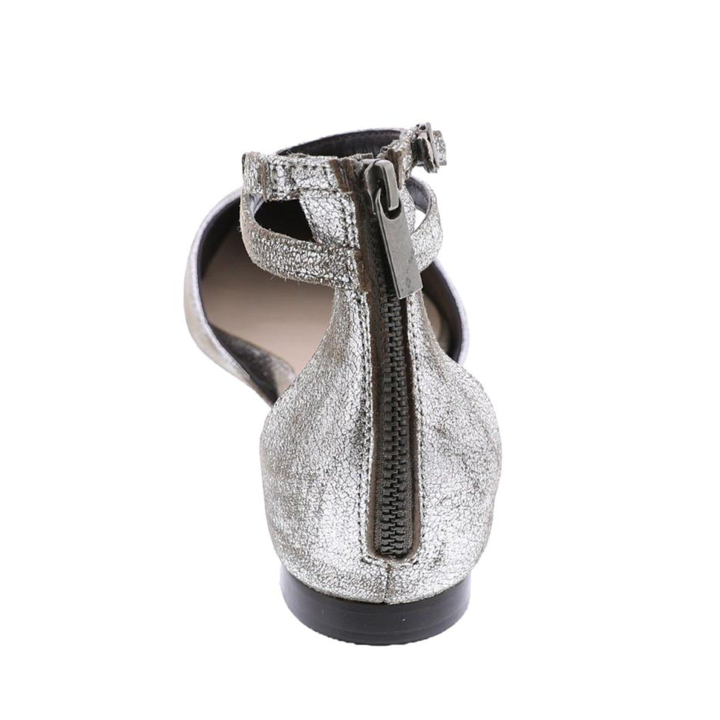 Seychelles Womens What a Girl Wants Flats US 8.5 M Silver Pewter Leather NIB