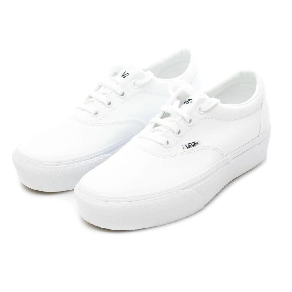 Vans Womens Doheny Platform Casual Sneakers Size 7.5 White Canvas NWT
