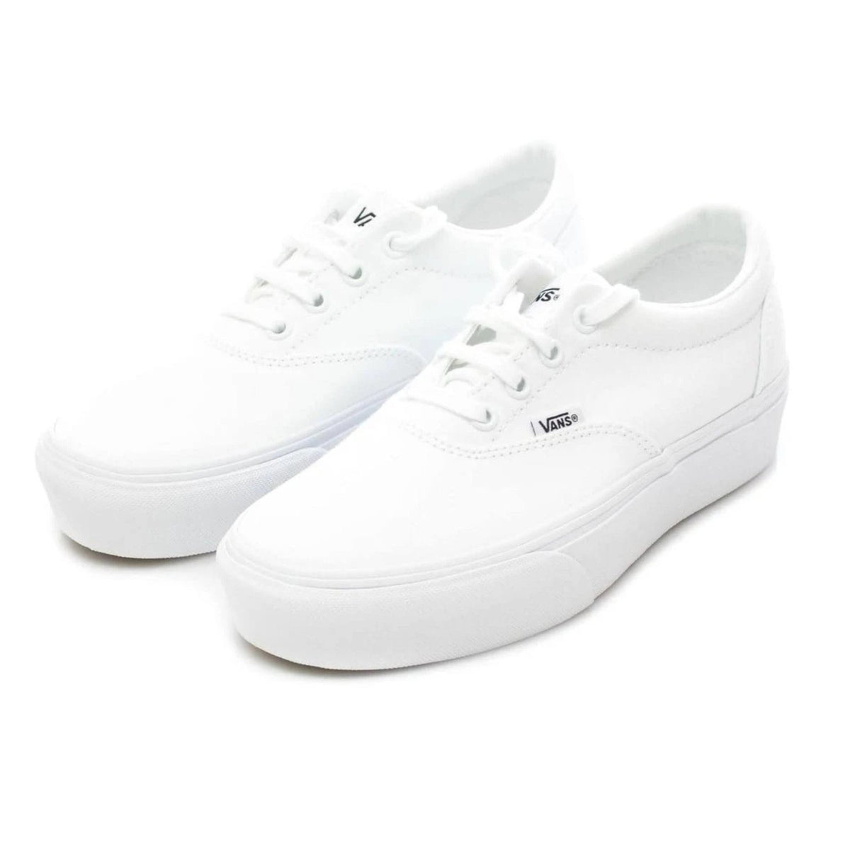 Vans Womens Doheny Platform Casual Sneakers Size 7.5 White Canvas NWT