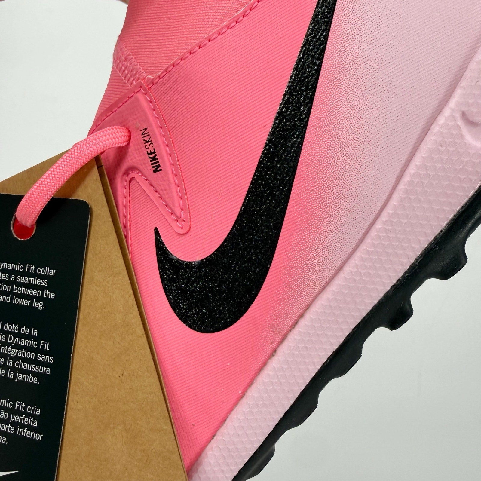 Nike Phantom Luna 2 Academy TF Soccer Cleats Mens 11 Pink Turf Shoes NIB