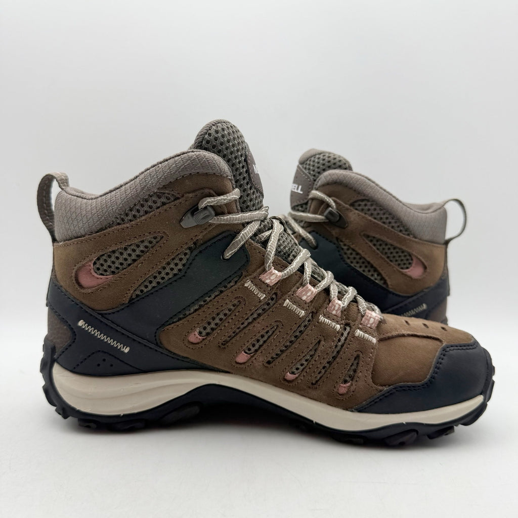 Merrell Womens Crosslander 3 Hiking Mid Boots US 8 Brown Black Waterproof NWOB