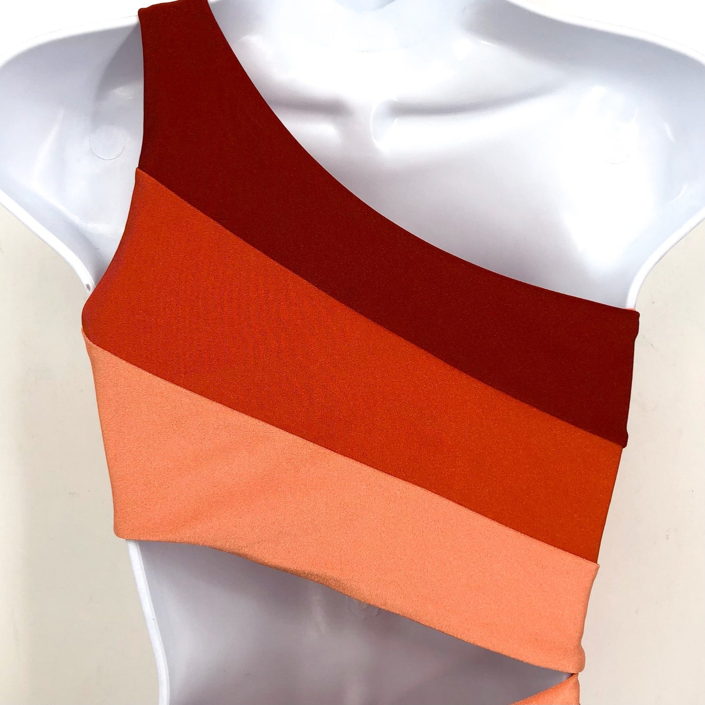 BEACH RRIOT Joyce One Piece Swimsuit Medium Orange Desert Clay Colorblock