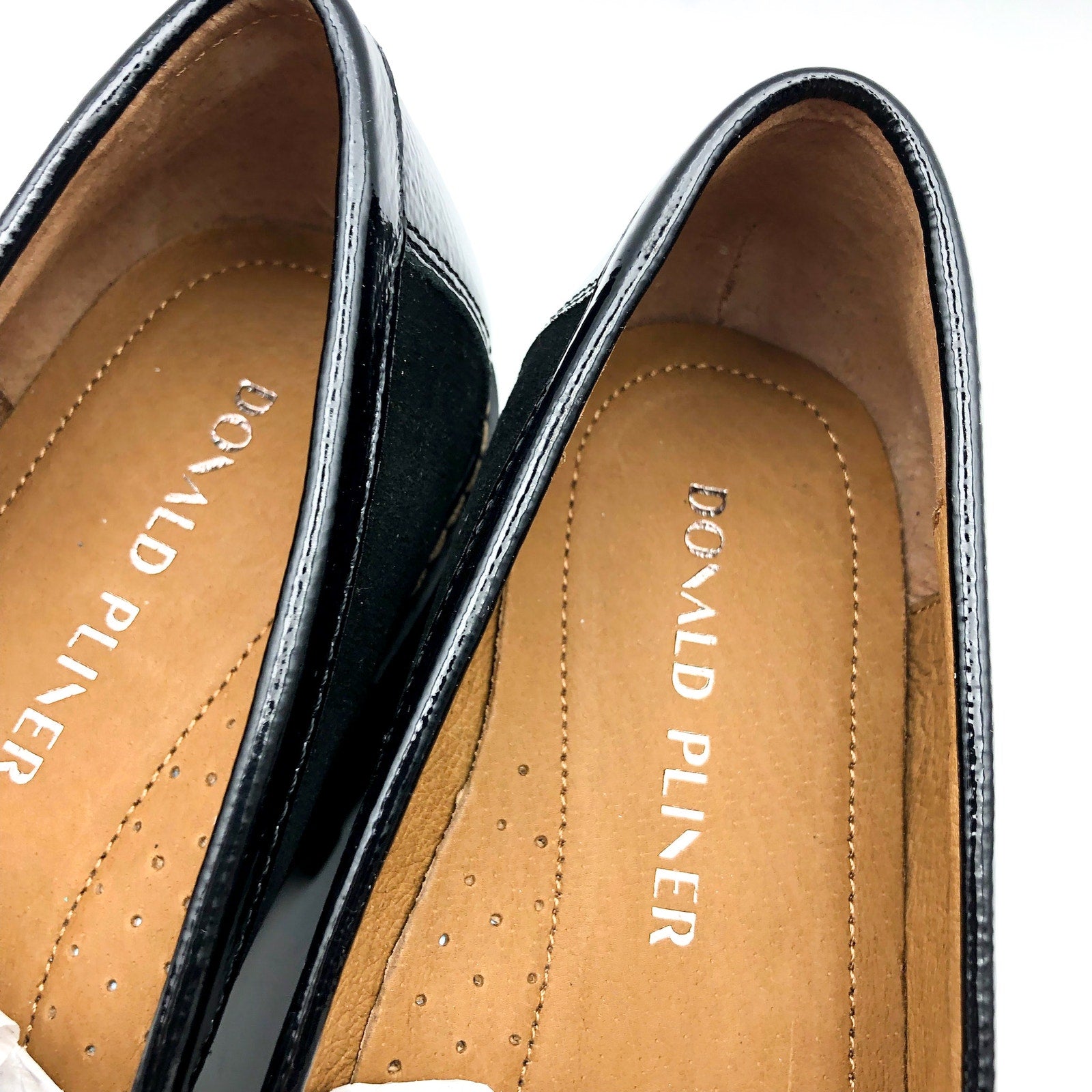 DONALD PLINER Women's Helio Loafers Size 7.5 Black Calf Suede NIB