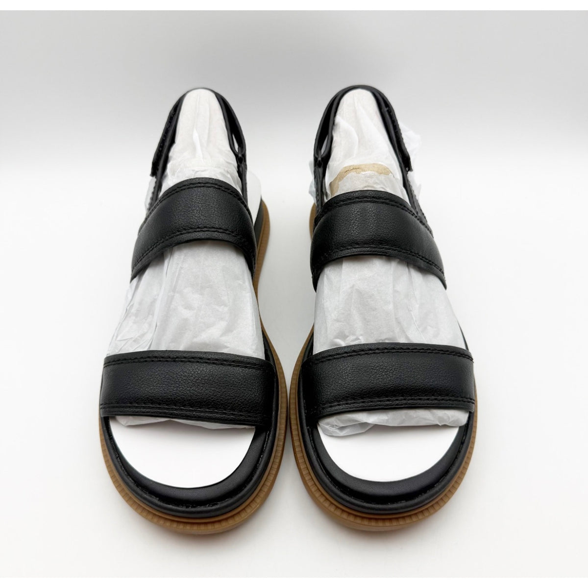 Naturalizer Womens Attract Platform Sandals Size 9 EU 40 Black Slingback NIB