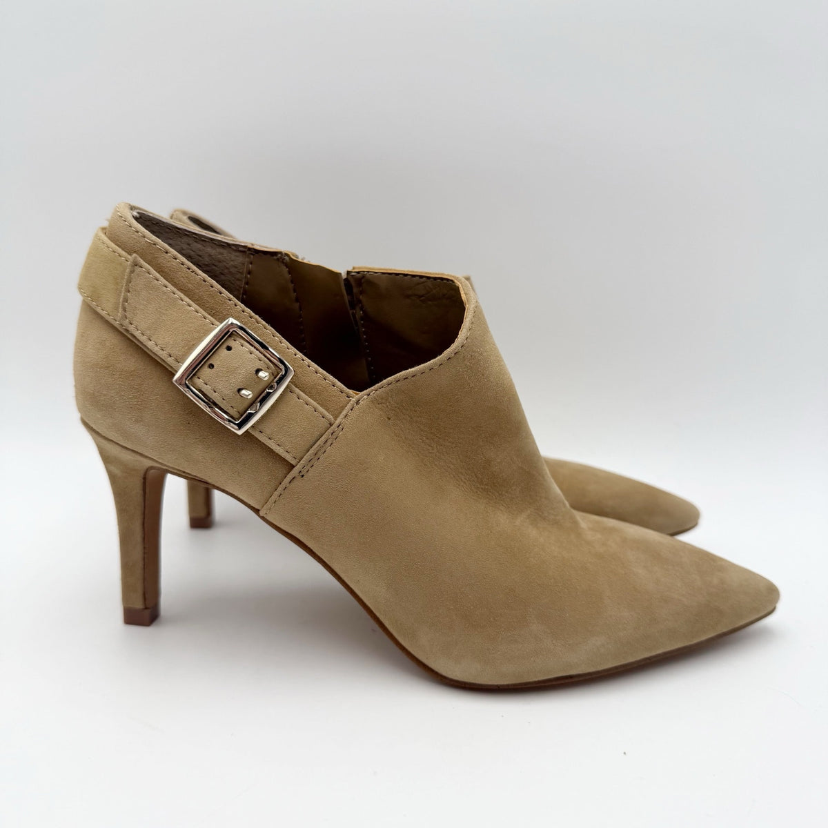 Vince Camuto Womens Kreitha Heeled Bootie Size 5.5 Brown Suede NWOB
