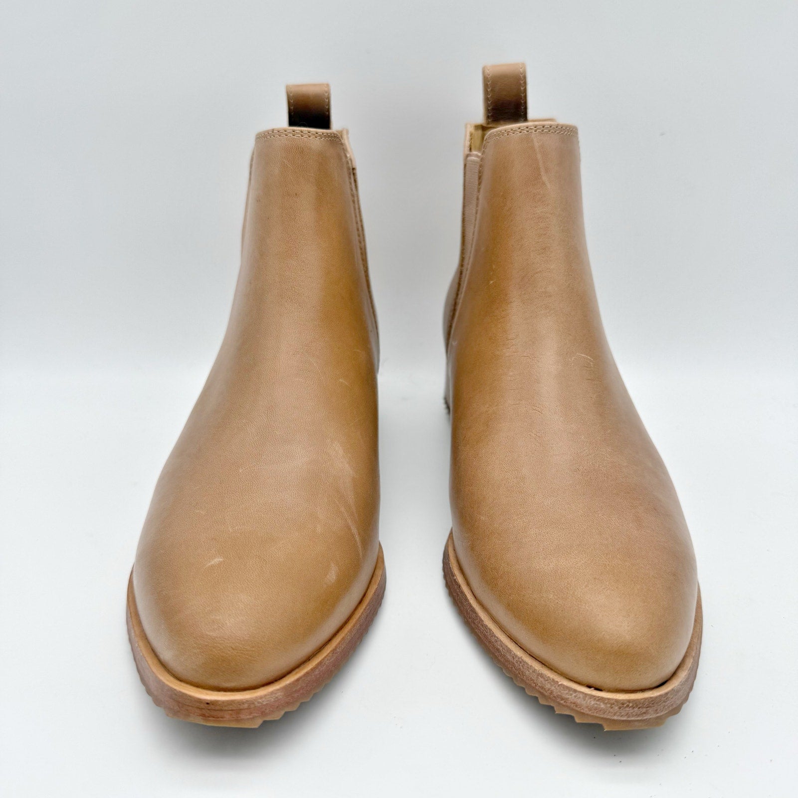 Nisolo Womens Eva Everyday Chelsea Boot US 6.5 Tan Leather Water Resistant NIB