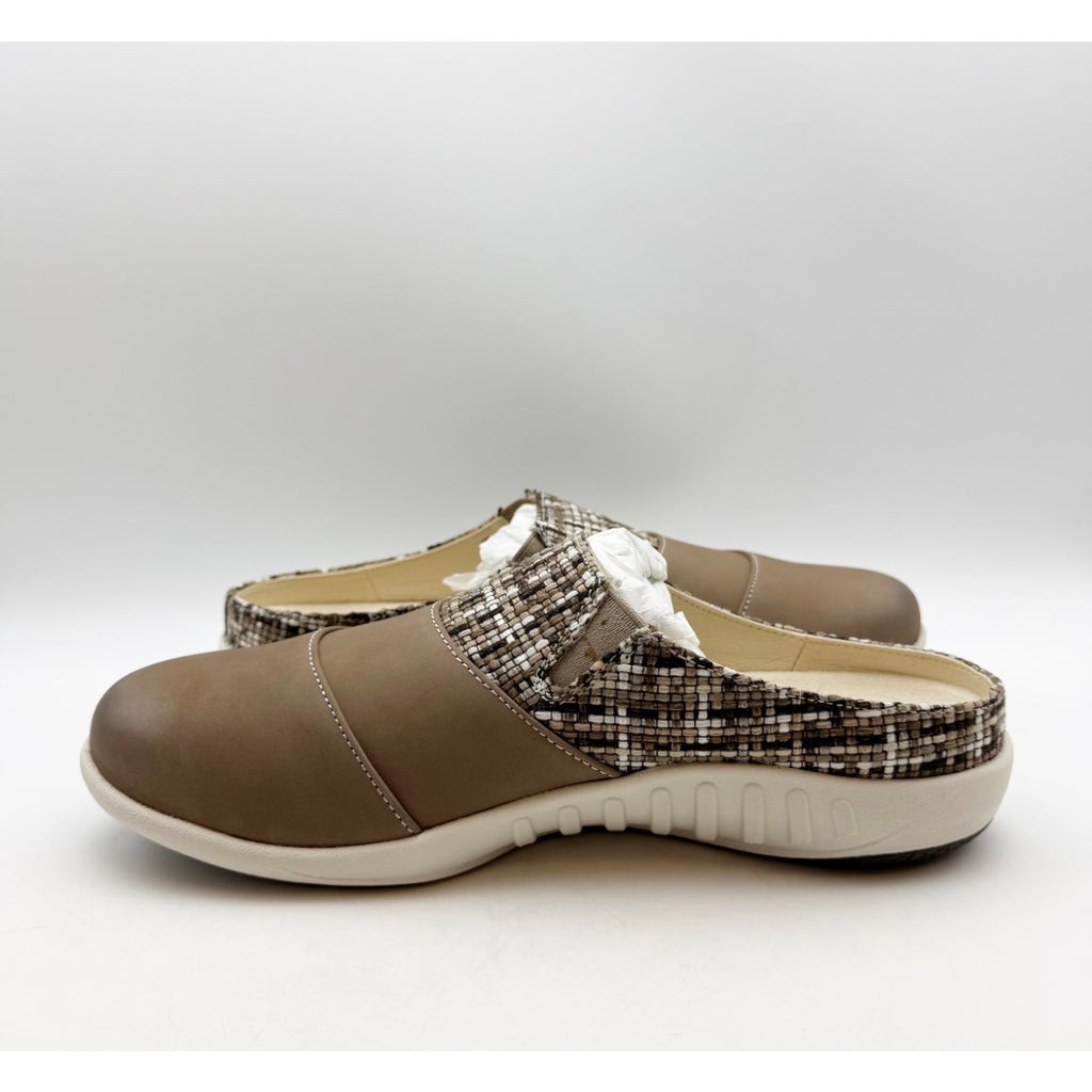 SPENCO Women's Nuevo Harvest Siesta Mule Size 9 WIDE Fossil Brown Leather NIB