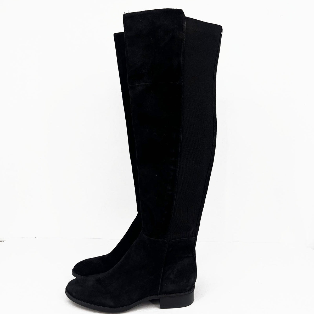 Sam Edelman Womens Pam Over the Knee Boots Size 7.5 EU 37.5 Black Suede NWOB