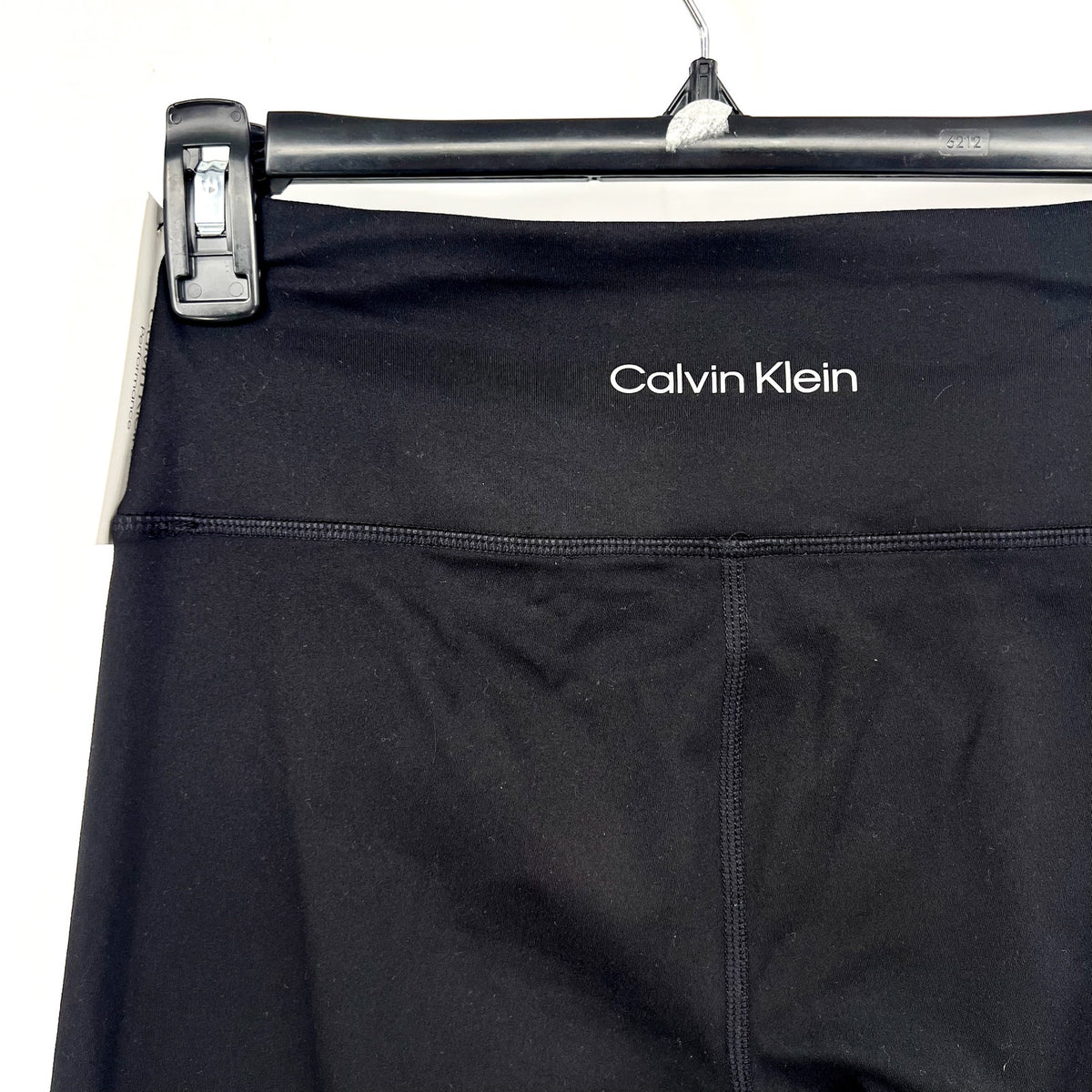 CALVIN KLEIN Women's Flared Gym Leggings Small Black Elastic Waist NWT