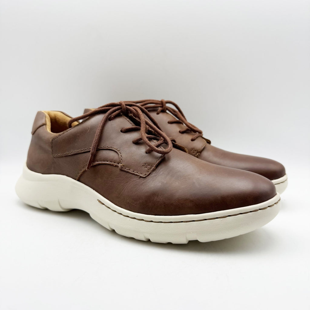 Born Mens Cornell Casual Sneakers Size 9.5 Brown Full Grain Leather Lace Up NIB