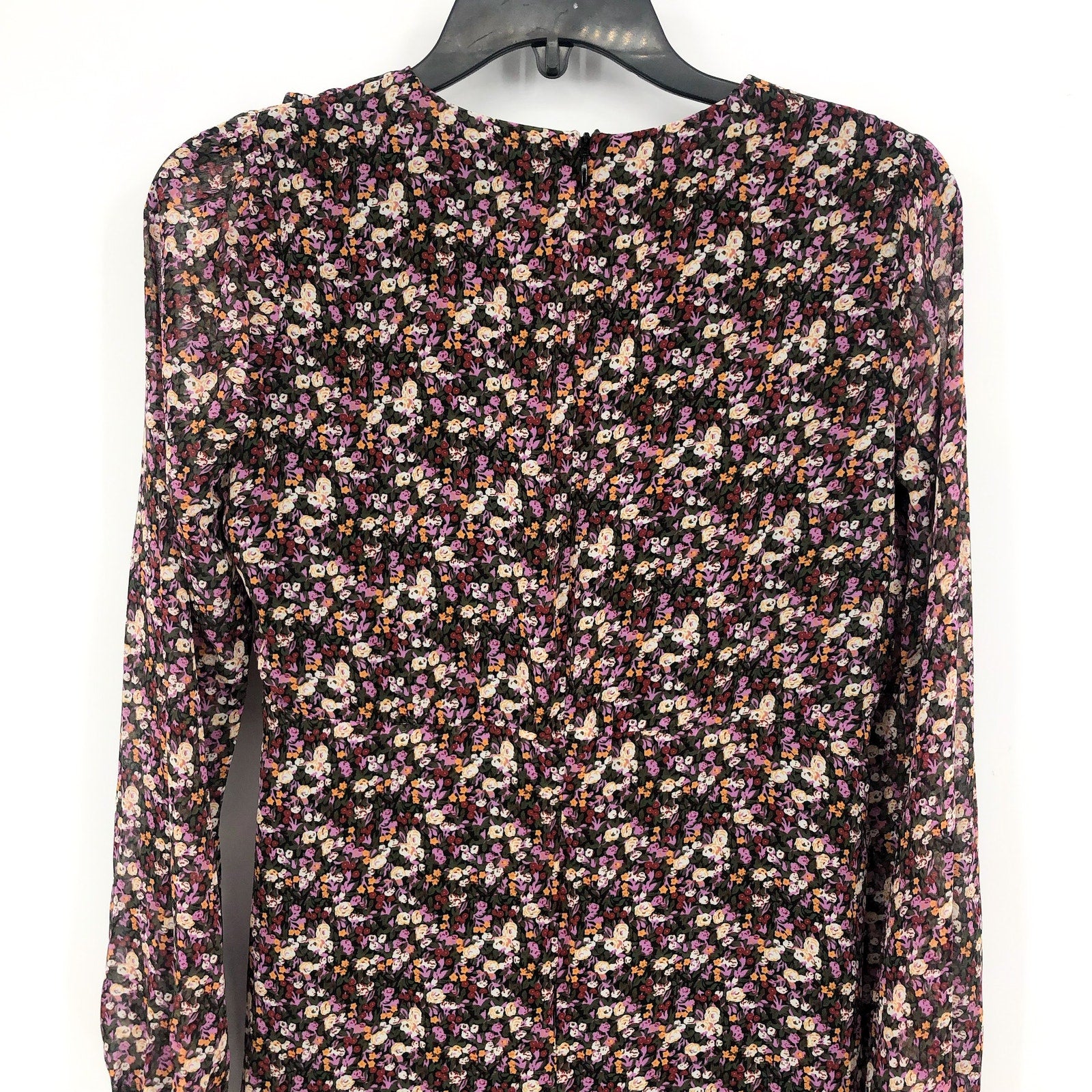 BARDOT JUNIOR Girls Cassidy Wrap Dress Size 18 Black Pink Floral Long Sleeve NWT