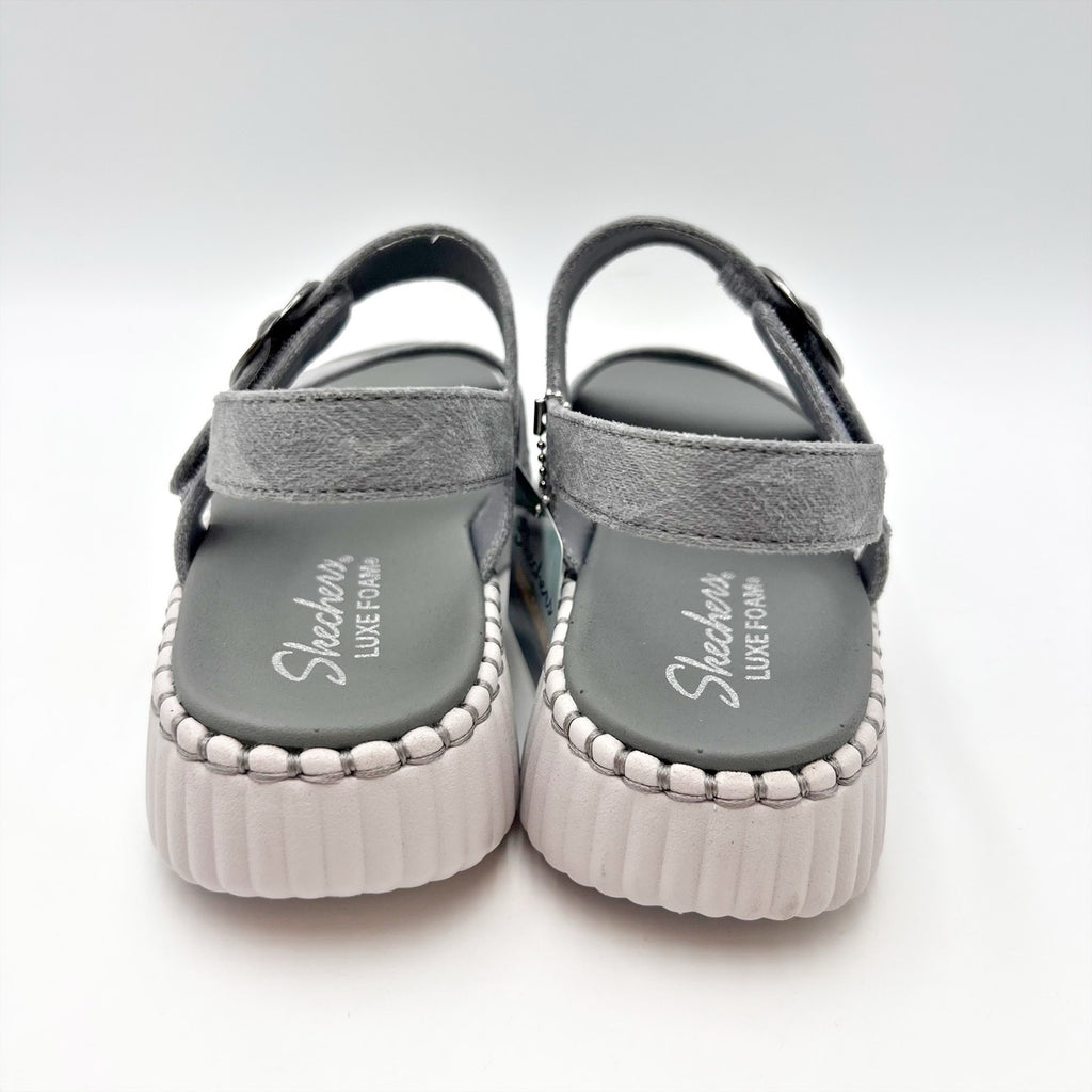 SKECHERS Womens Wilshire Boulevard Illusion of Love Sandals Size 9 Grey NIB