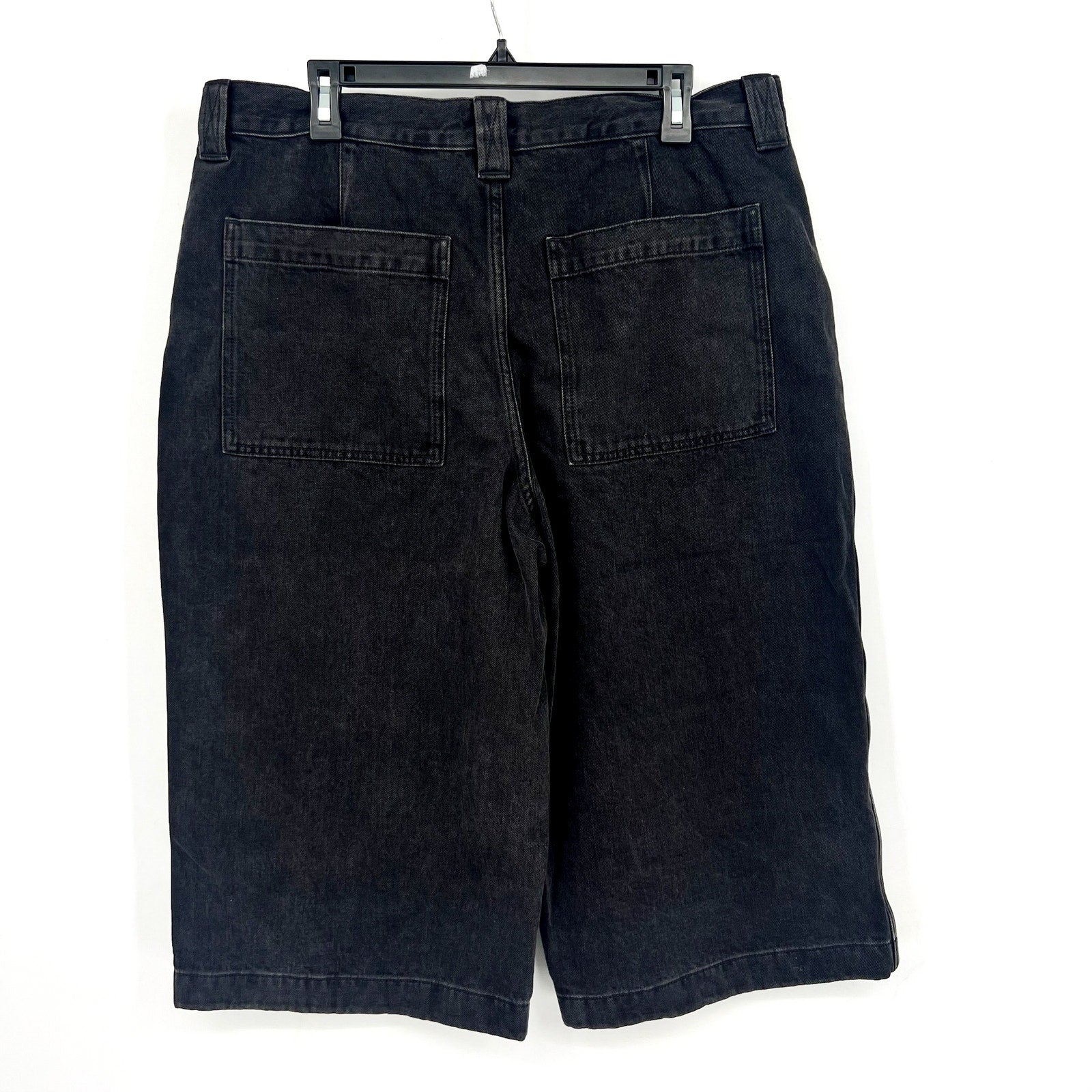 MADEWELL Women's Denim Culottes Size 31 US 10 Black Johnston High Rise NT218 NWT