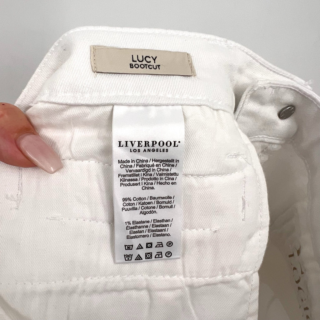 LIVERPOOL Womens Lucy Bootcut Jeans Size 31 US 12 Bright White Midrise NWT