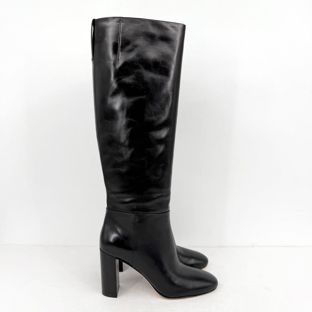 Kate Spade Womens Colby Tall Boots US 7.5 B EU 38 Black Leather NIB