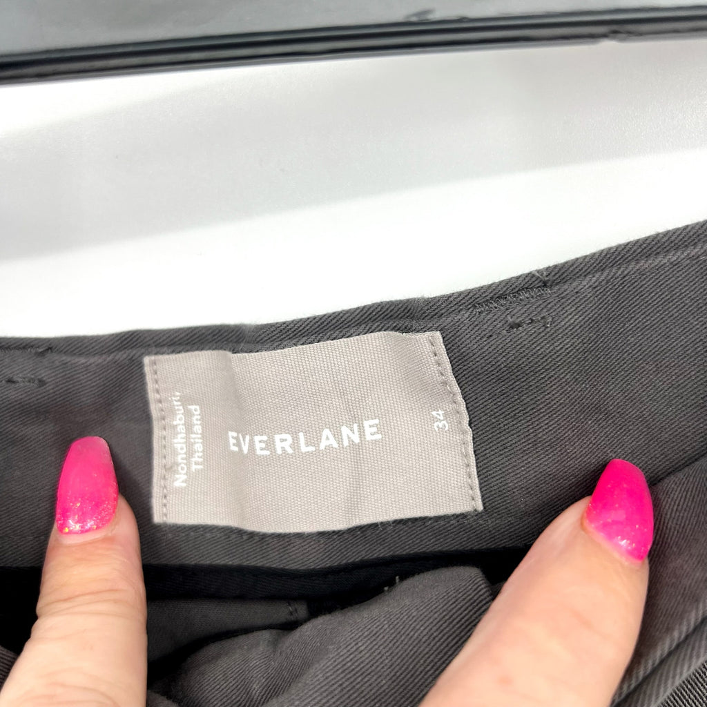 EVERLANE Men's The 7” Slim-Fit Performance Chino Shorts Size 34 Slate Grey NWT
