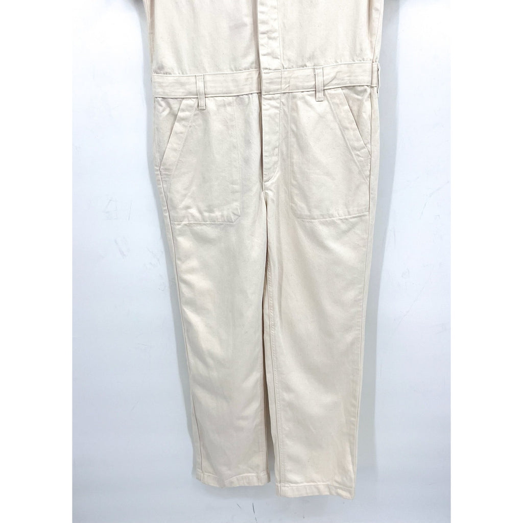 EVERLANE Women's The Supersoft Jean Coverall Size 6 Cream Jumspsuit NWT