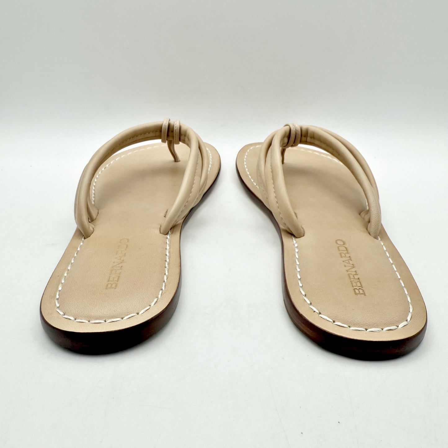 Bernardo Womens Miami Sandals US 8.5 M EU 39 Beige Tan Leather NIB