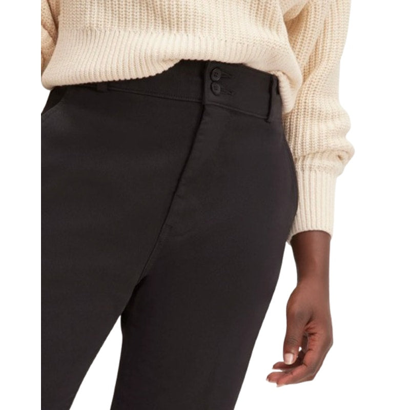 EVERLANE Women's Organic Kick Flare Pants Size 6 Black Stretch Twill NWT