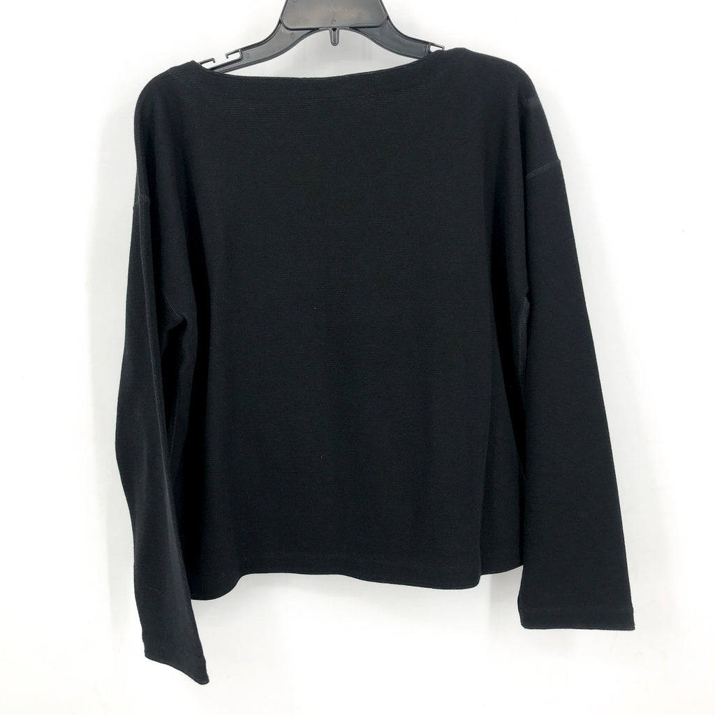 EILEEN FISHER Women's Reversible Box Top Small Black Long Sleeve NWT