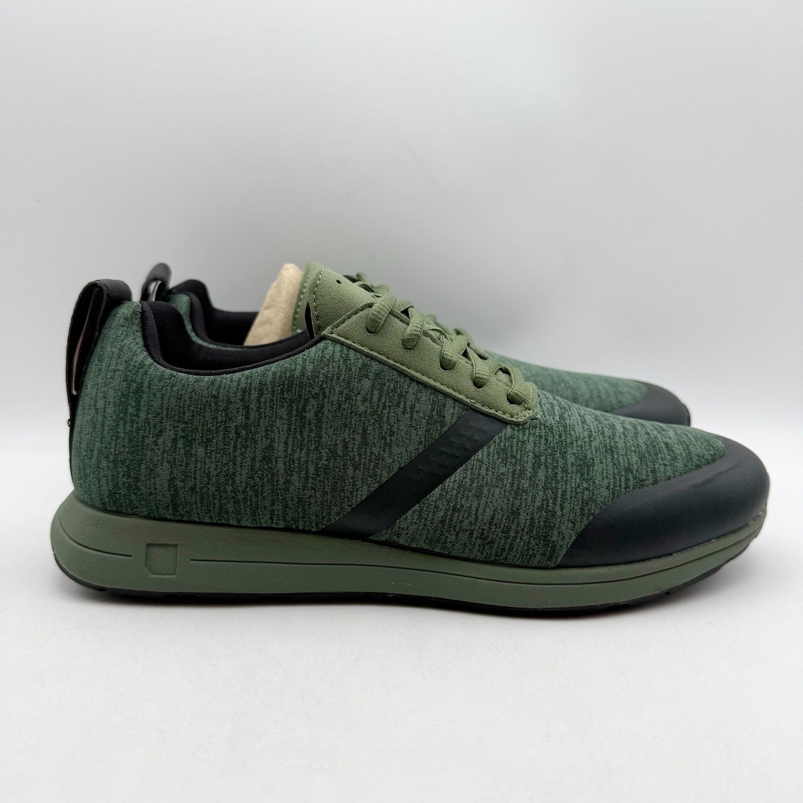 YORK Athletics Mens Henry Sweatshirt Casual Sneaker US 8 Green Knit Athletic NIB