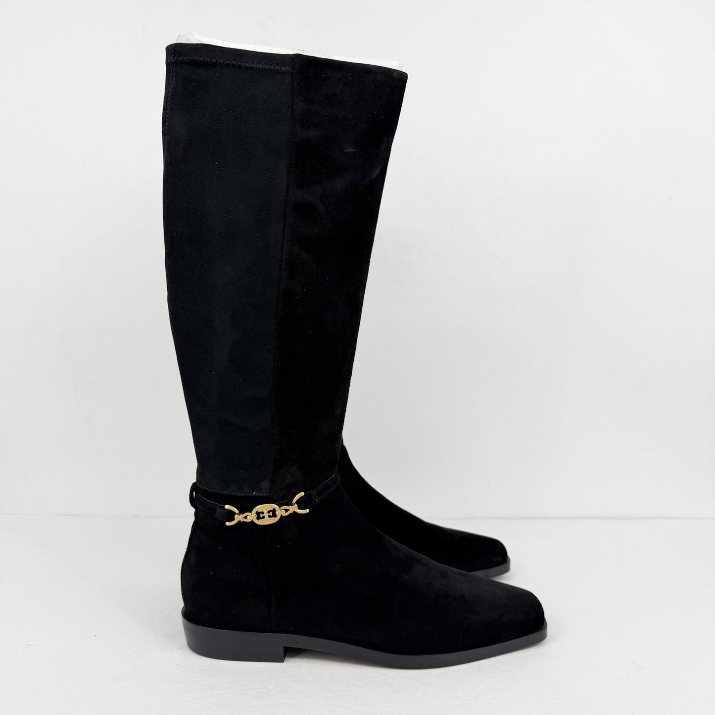 Sam Edelman Womens Clive Knee High Boots US 10.5 EU 41.5 Black Suede NIB