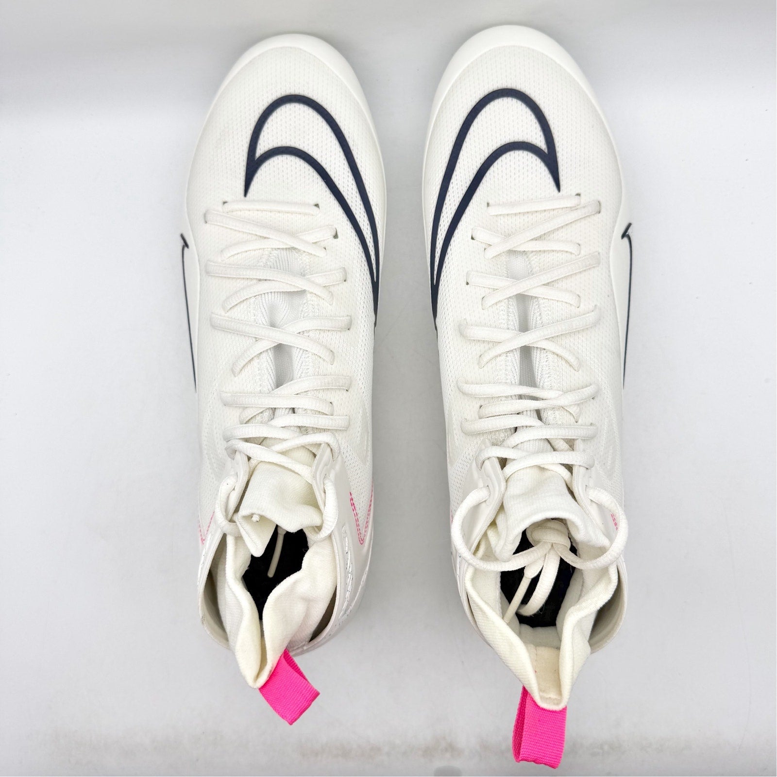 NIKE Mens Alpha Huarache 8 Elite Lacrosse Cleats US 12 EU 46 White Athletic NWOB