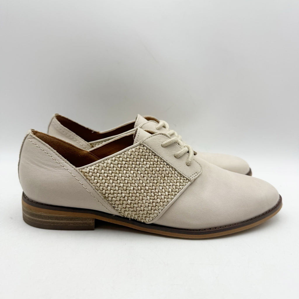 Lucky Brand Womens Elyza Oxford Shoes US 7 M Off White Leather NWOB