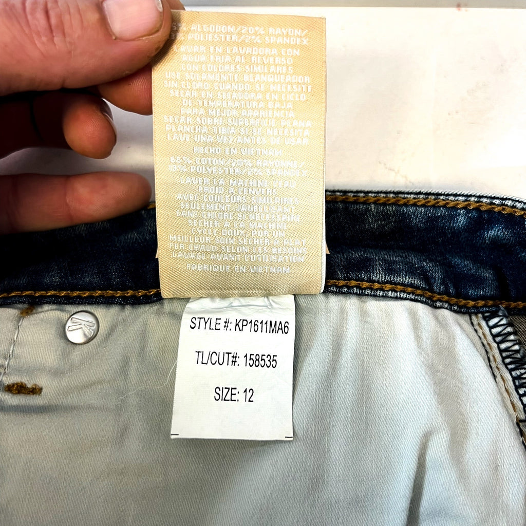 KUT FROM THE KLOTH Stella Fab Ab Flare Jeans Size 12 Blue Debonairly NWT