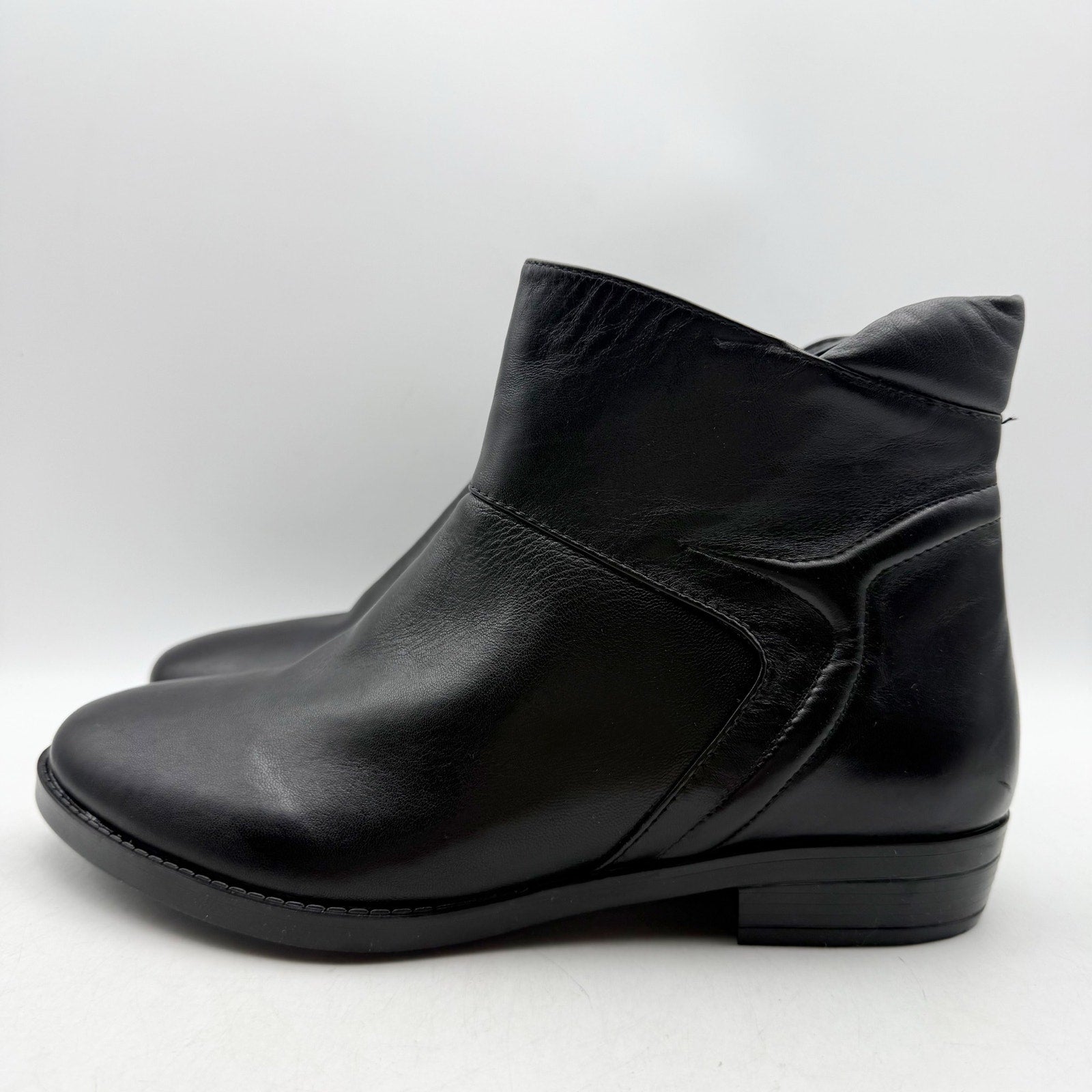 David Tate Womens Ania Ankle Bootie US 8.5 Wide Black Leather NWOB