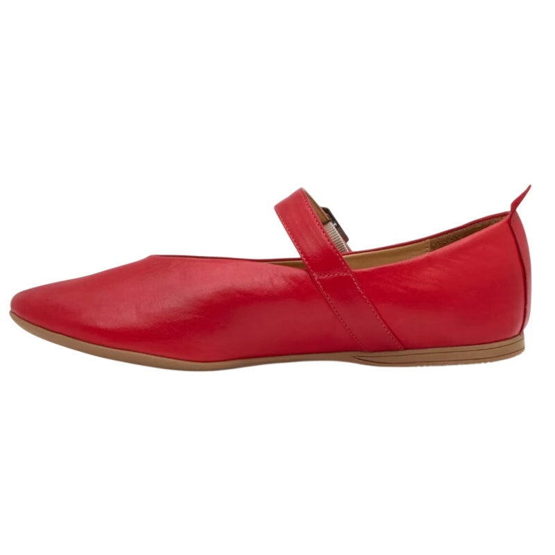 Miz Mooz Womens Kiki Mary Jane Flats EU 38 US 7.5-8 Red Leather NIB