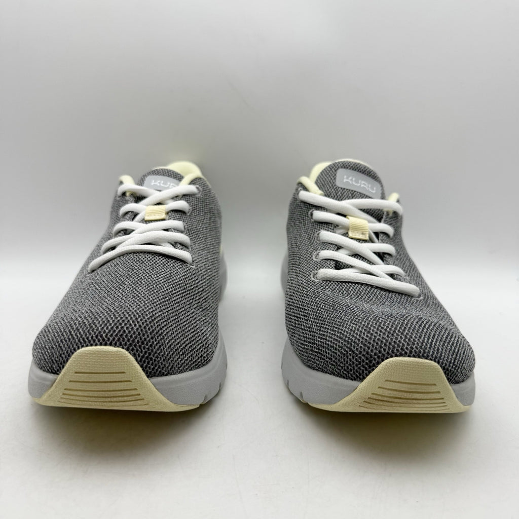 KURU Womens Flex Via Sneakers 8.5 M Dove Gray Pale Lime Athletic Shoes NWOB