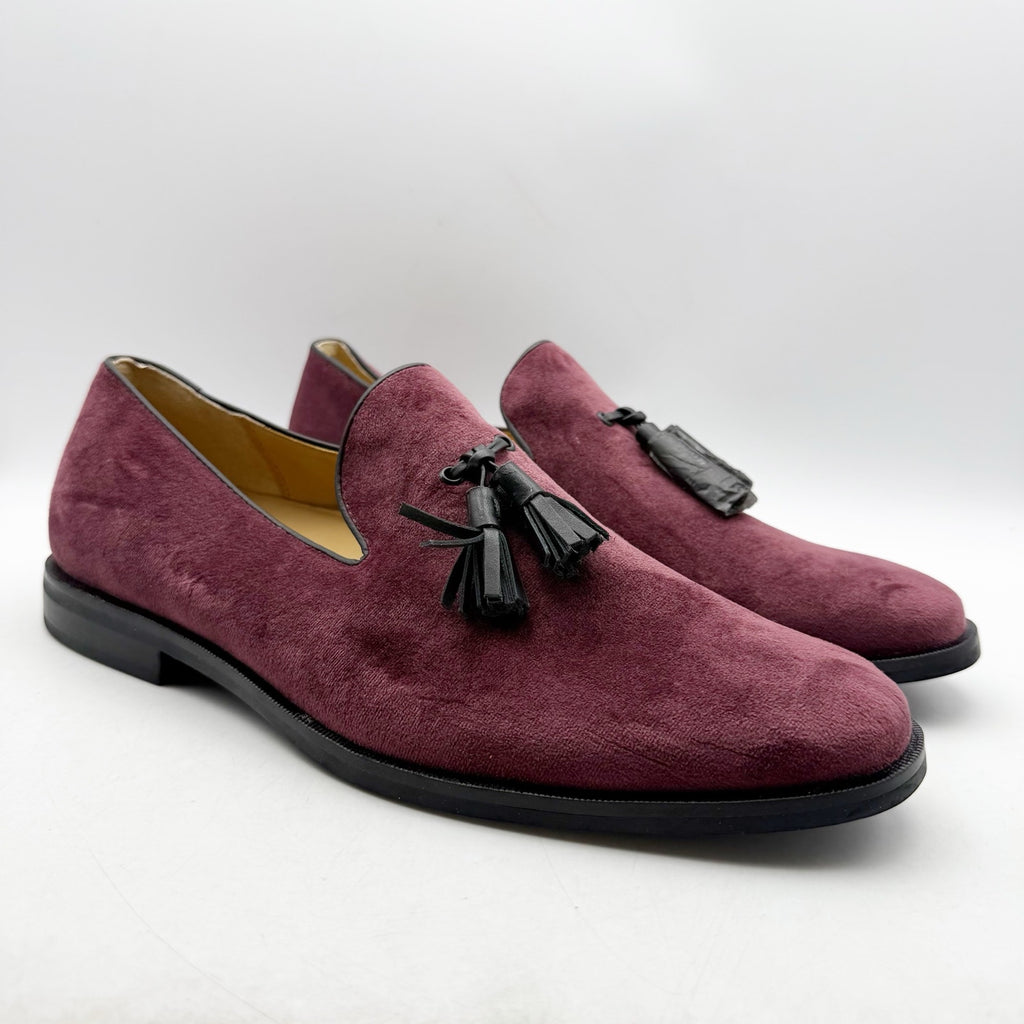 Sperry Mens Gold Exeter Tassel Loafers Size 10 Dark Red Burgundy Suede NWOB