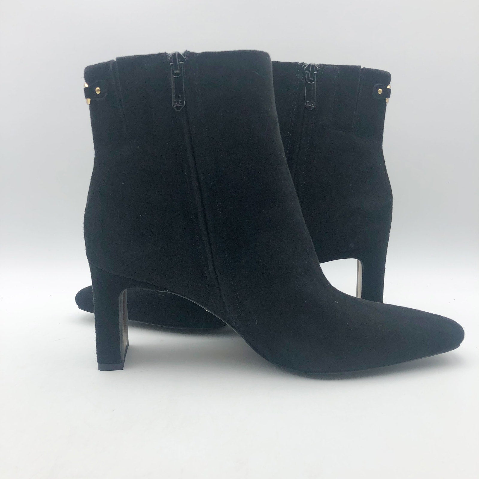 Sam Edelman Womens Saige Ankle Boots US 8  M EU 38.5 Black Suede Heels NIB