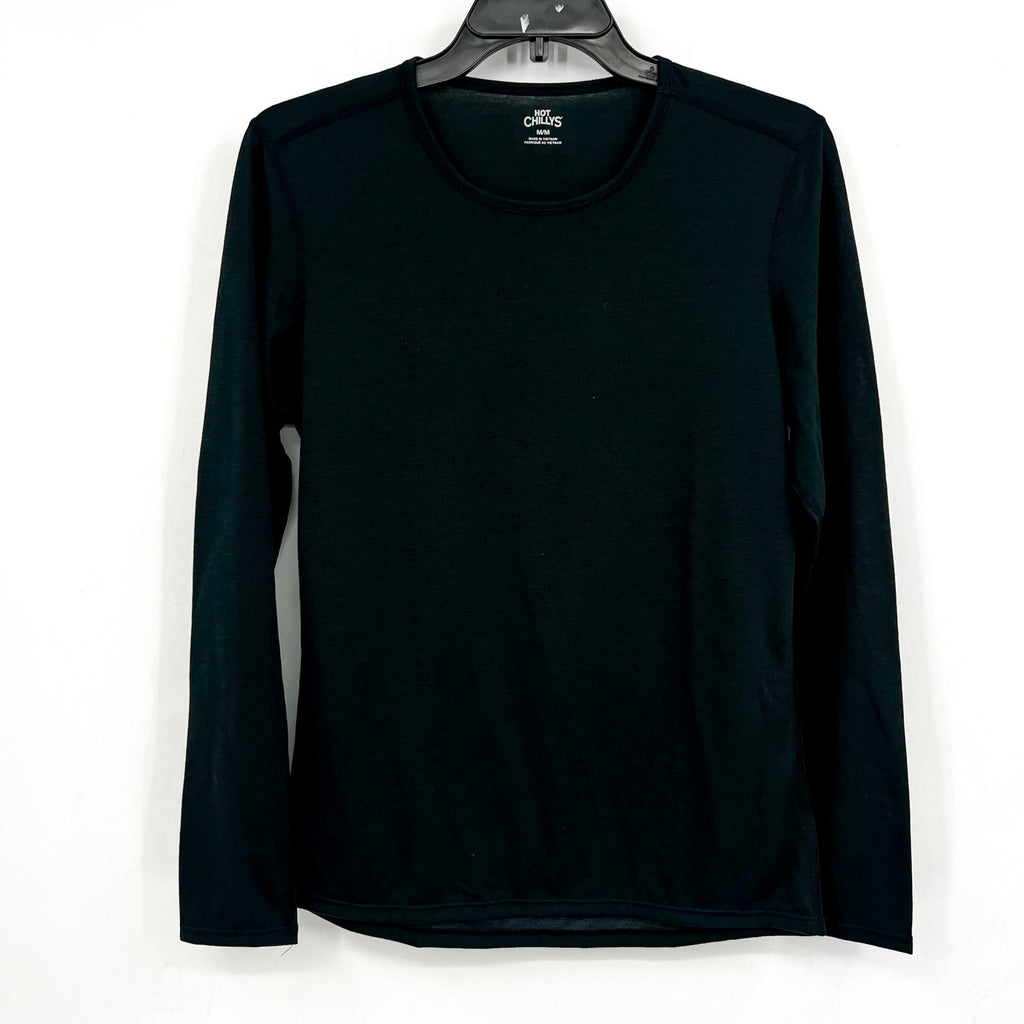 HOT CHILLYS Women's Pepper Skins Crewneck Top Medium Black Base Layer NWOT