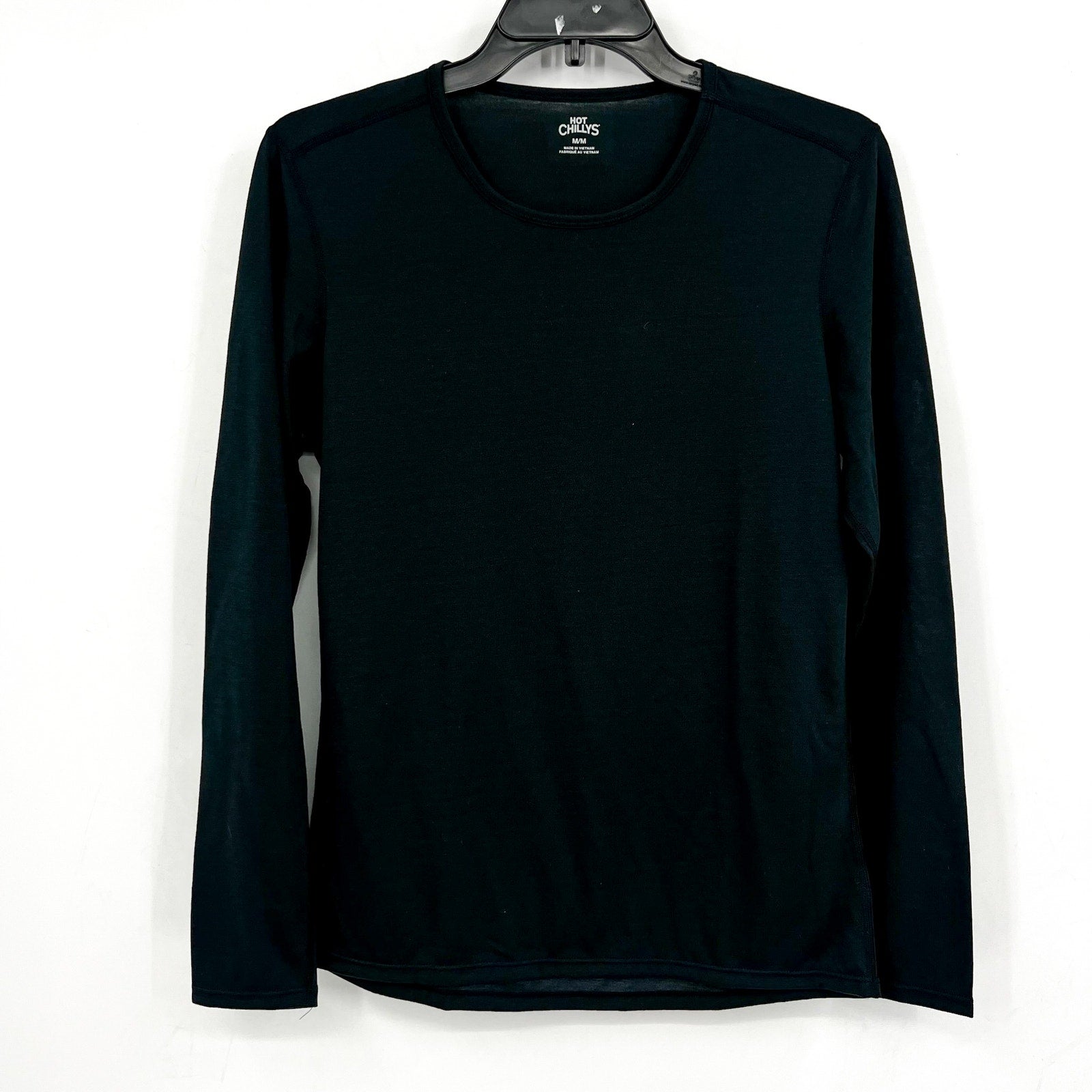 HOT CHILLYS Women's Pepper Skins Crewneck Top Medium Black Base Layer NWOT