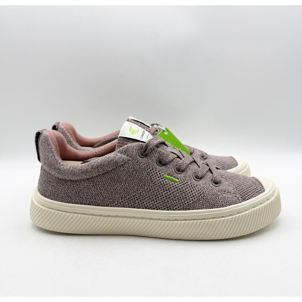 Cariuma Womens IBI Low Sneakers Size 7 Stone Blush Pink Bamboo Knit Casual NIB