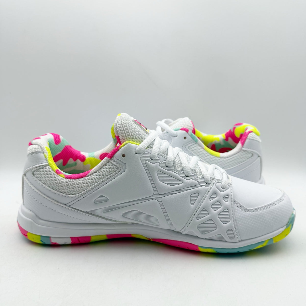 FILA Womens Double Bounce 3 Pickleball Athletic Shoes Size 11 White Neon NWOB