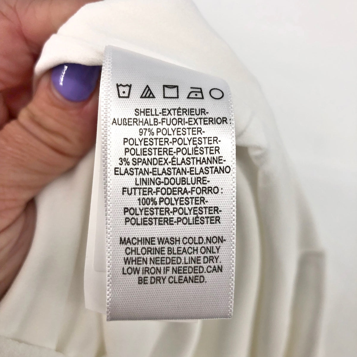 DRESS THE POPULATION Sandra Trumpet Gown Dress Small White Stretch Crepe NWT