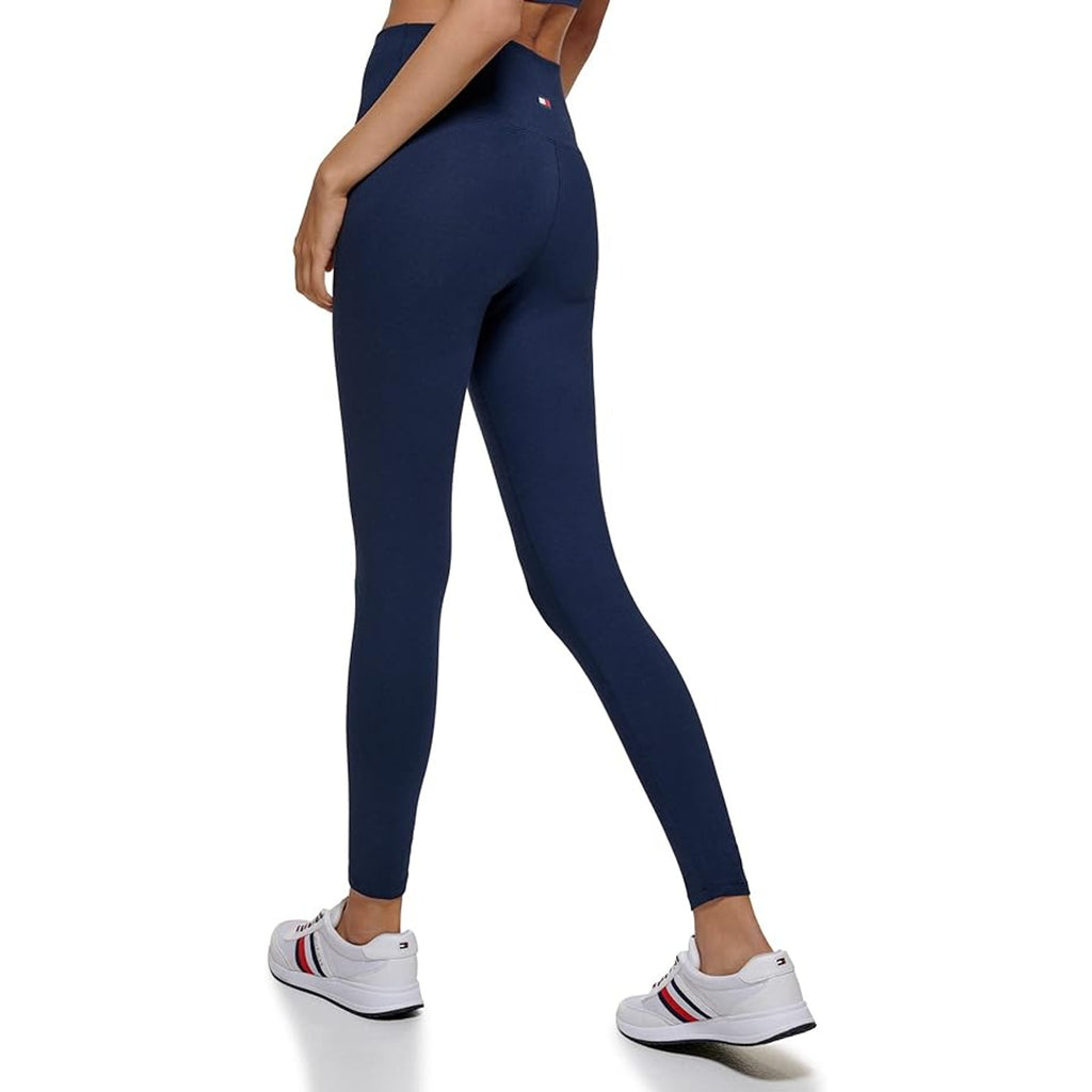 TOMMY HILFIGER SPORT Full Length Athletic Leggings XS Navy Blue High Rise NWT