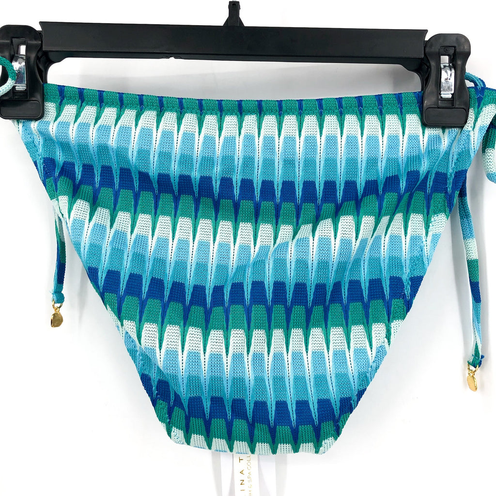 TRINA TURK Womens Moonray Side Tie Bikini Bottom Size 4 Blue Green Multi NWT