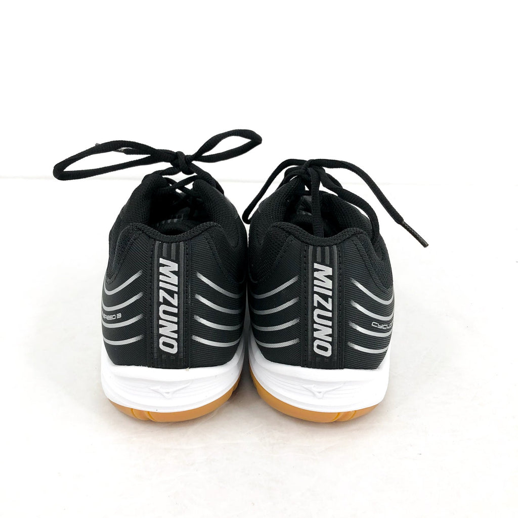 MIZUNO Womens Cyclone Speed 3 Volleyball Shoe Size 8.5 Black Silver Lace Up NWOB
