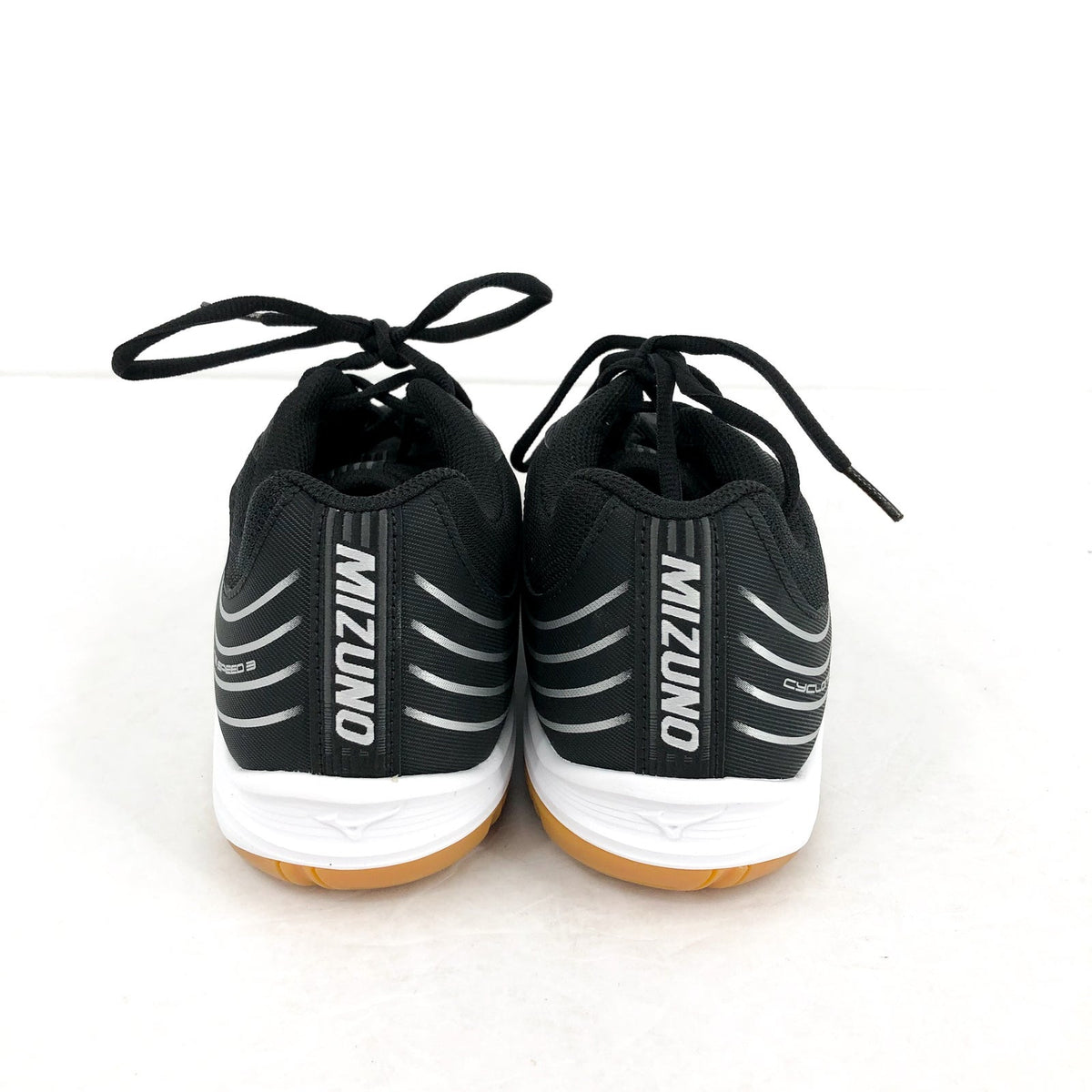 MIZUNO Womens Cyclone Speed 3 Volleyball Shoe Size 8.5 Black Silver Lace Up NWOB