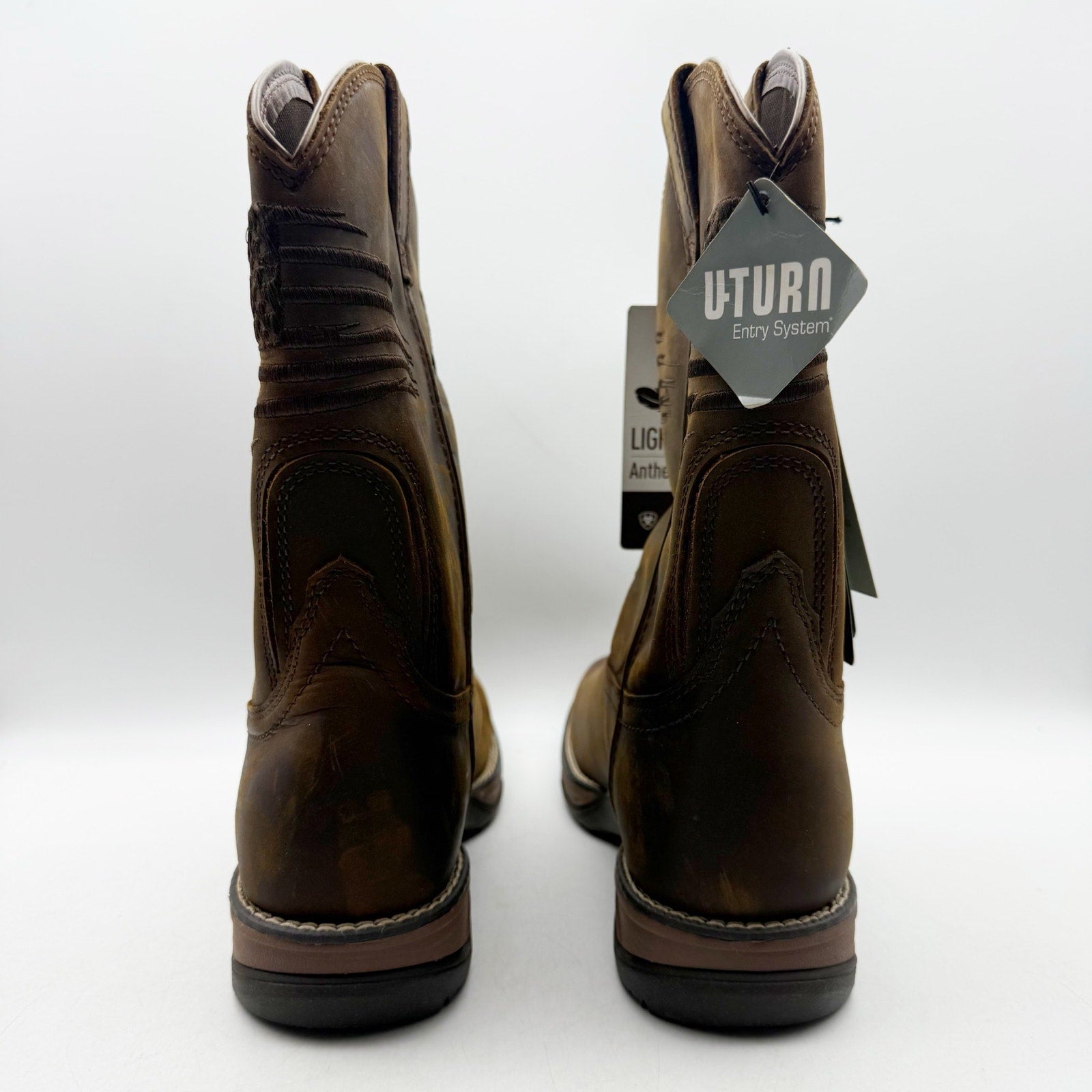 Ariat Womens Anthem Patriot Mid Calf Boot US 7 M Distressed Brown Leather WP NWT