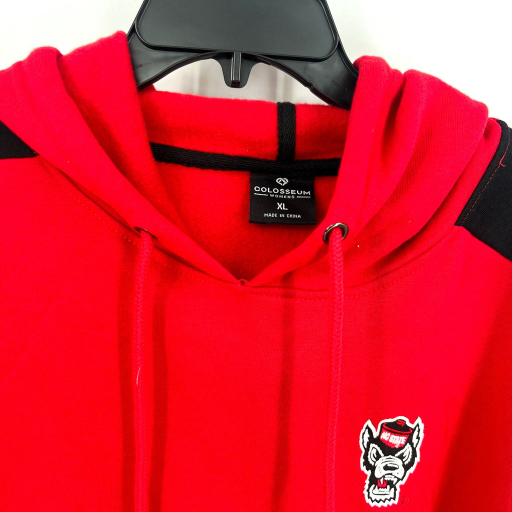 COLOSSEUM Womens NC State Wolfpack Hoodie XL Red Black Long Sleeve NWT
