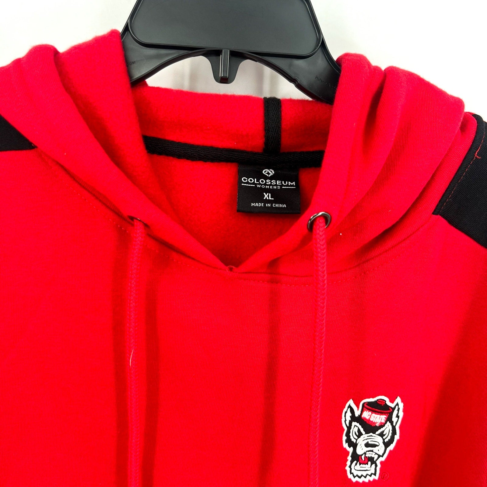 COLOSSEUM Womens NC State Wolfpack Hoodie XL Red Black Long Sleeve NWT
