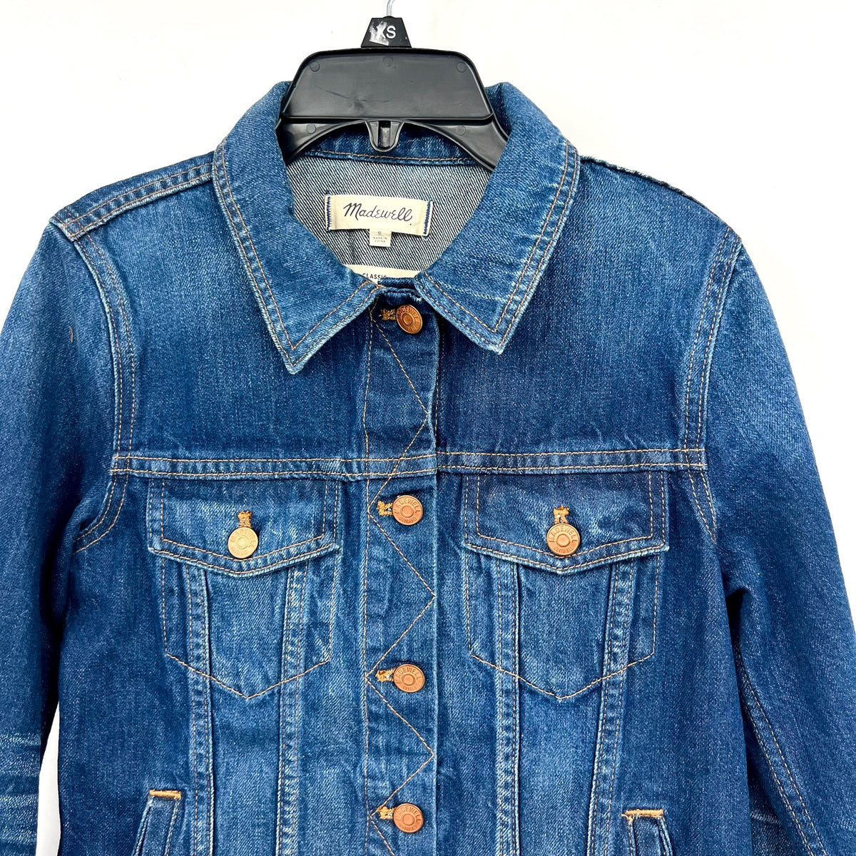 MADEWELL Womens The Classic Jean Jacket Small Blue Briarwood Wash H8341 NWT